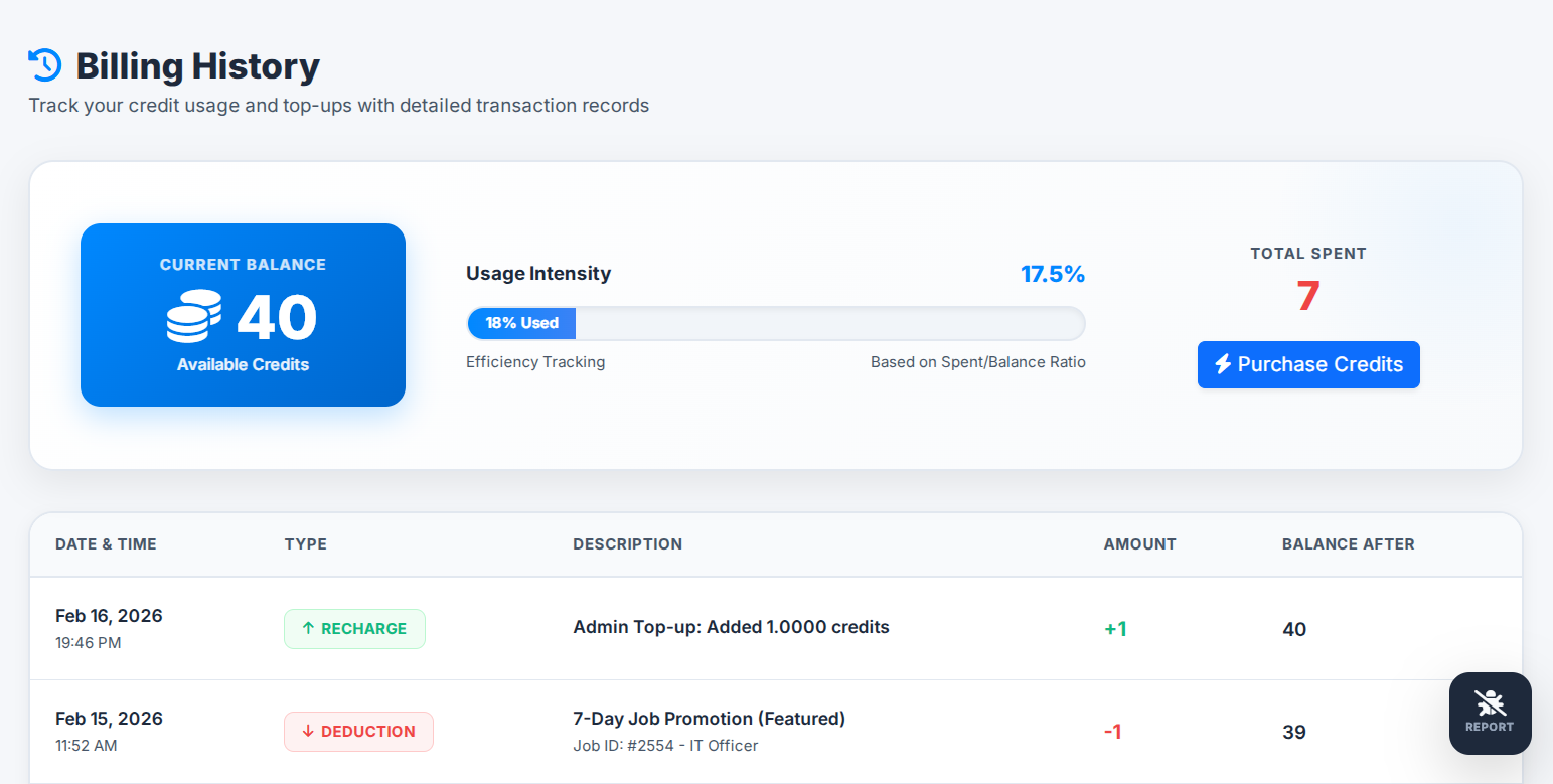 Wazifaha Billing Dashboard